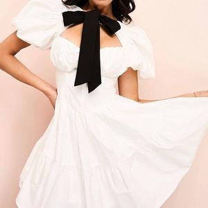 ASOS Luxe corseted poplin mini dress